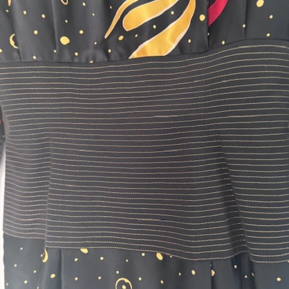 Ibe Vintage Silk Dress Celestial Moon Whimsigoth Artsy - Picture 2 of 10